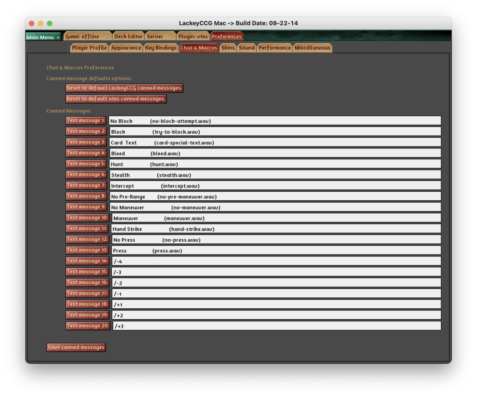 LackeyCCG Interface